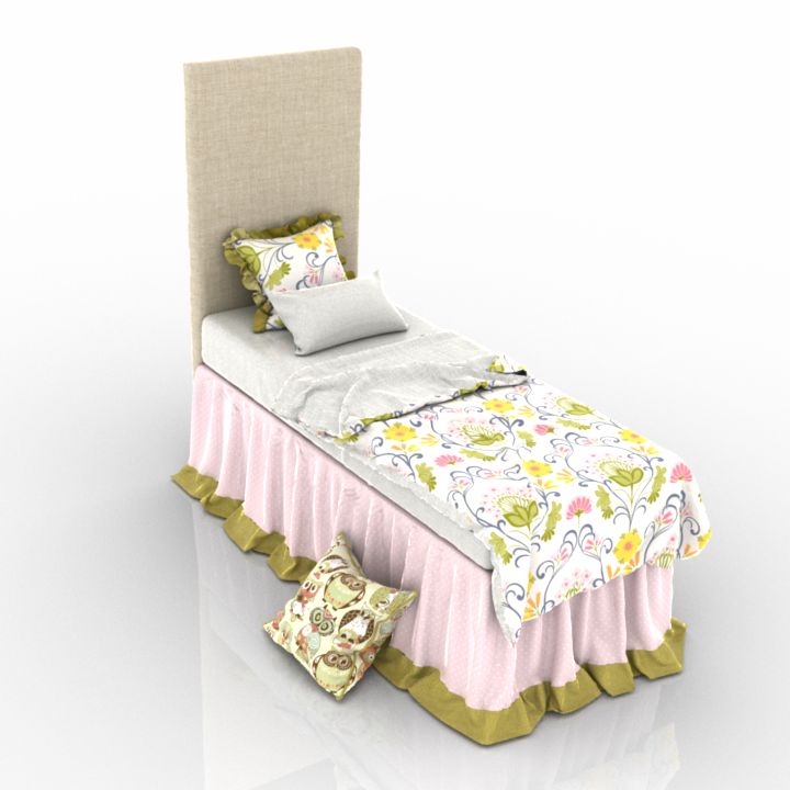 childrens room bed 3D Model Preview #719cbc71