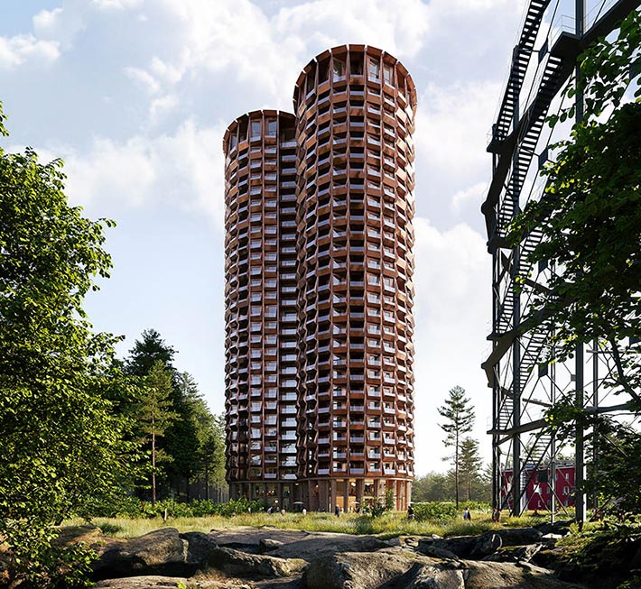 Stadsljus residential towers, Stockholm, Sweden