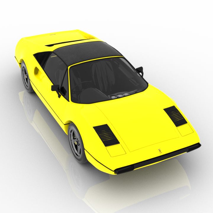 ferrari 308 gtb 1975 car 3D Model Preview #11ff90d6