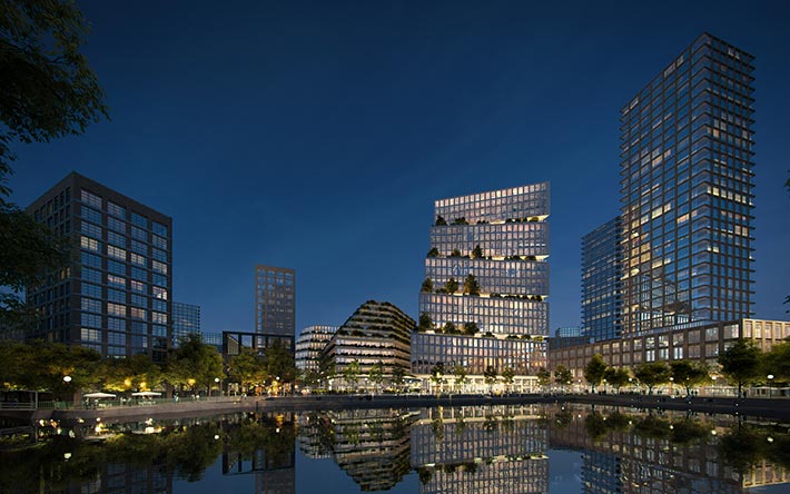 Canada Water Masterplan by HWKN & BIG, London, England