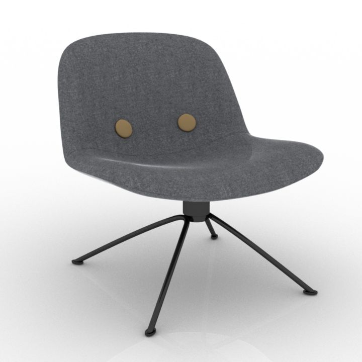 erik joergensen manufacturer eyes lounge ej 3u staal chair2 3D Model Preview #7781695a