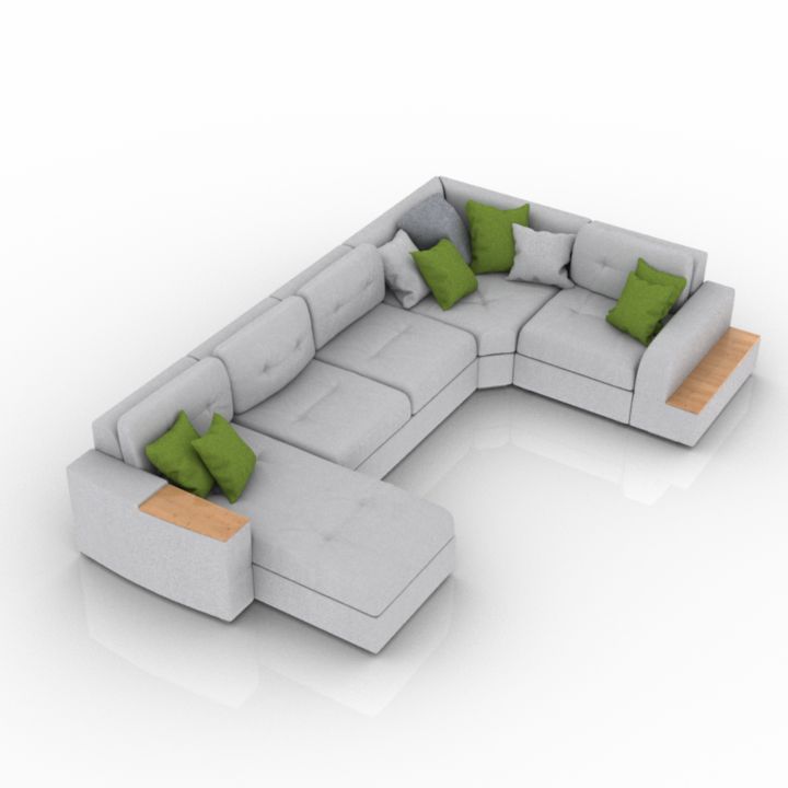hausmobel sheridans sofa 3D Model Preview #88ee2335