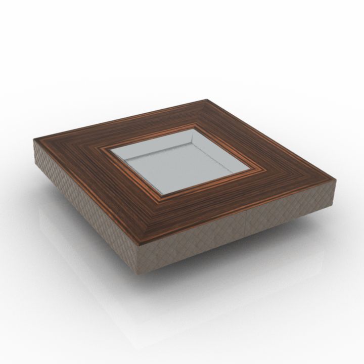 longhi lord quilted table 3D Model Preview #41266d31