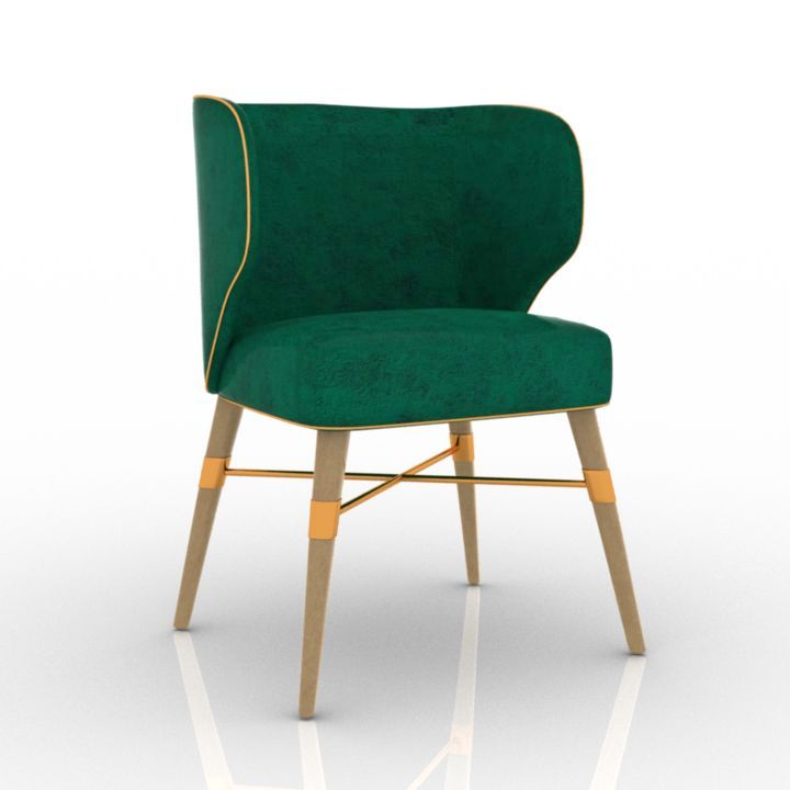 louis dining chair ottiu beyond upholstery 3D Model Preview #c0732476