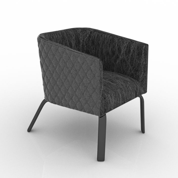 lolita wood diamond by meridiani armchair 3D Model Preview #b4f9c48e