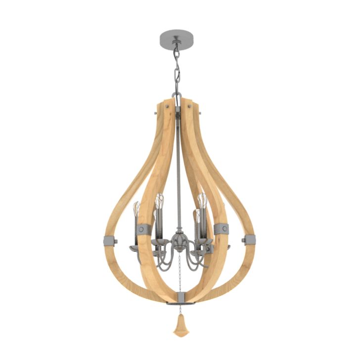 luster middlefield chandelier 6 candles by fredrick ramond 3D Model Preview #4bb626de