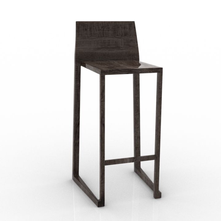 moma studio dalia black bar chair 3D Model Preview #9444ba62