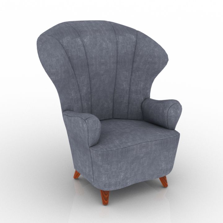 armchair ollie chair interlude 3D Model Preview #32b0df08