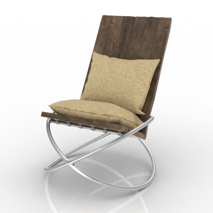 old wooden chair 3D Model Preview #3cfe0b51