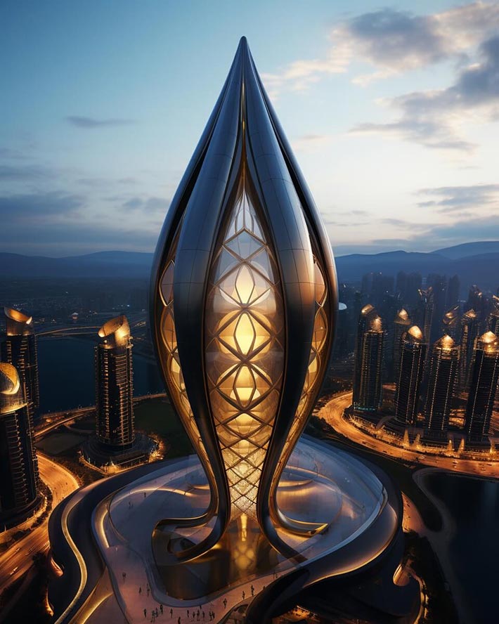 Kadus Tower by Kolsoum Ali Taleshi, Dubai, UAE