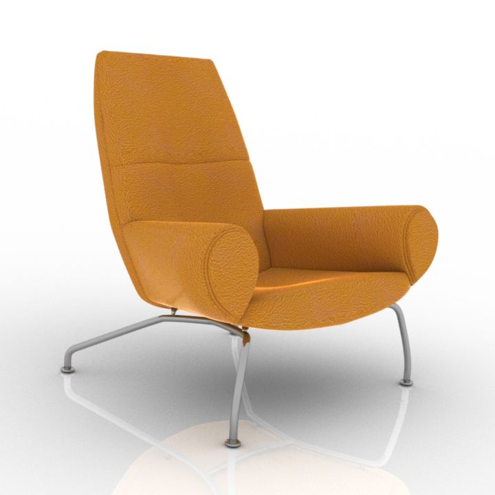 queen armchair 3D Model Preview #ac339266