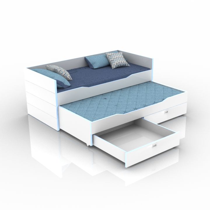 paidi fiona childrens bed open 3D Model Preview #02740611