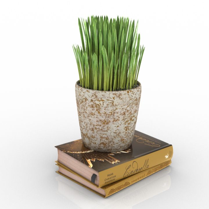 providence grass vase decor 3D Model Preview #f8514b90