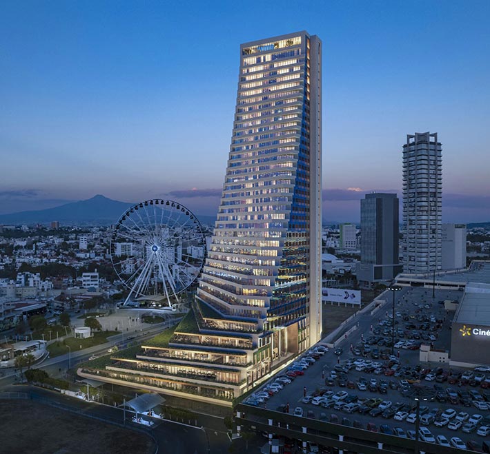 Torre Andeza mixed-use tower, Puebla, Mexico