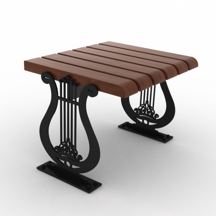park music garden bench 3D Model Preview #a4a19d77