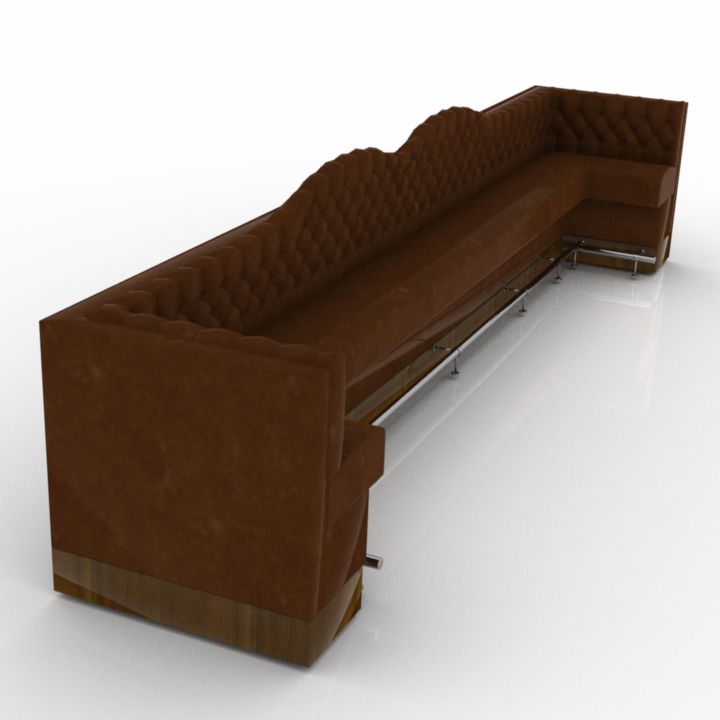 sofa leather chesterfield 3D Model Preview #80838ccb