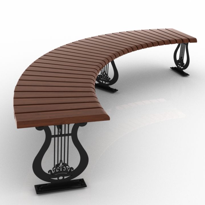 park music garden round bench 3D Model Preview #57045662