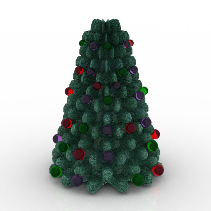 christmas tree hny decor detail 3D Model Preview #468ff784