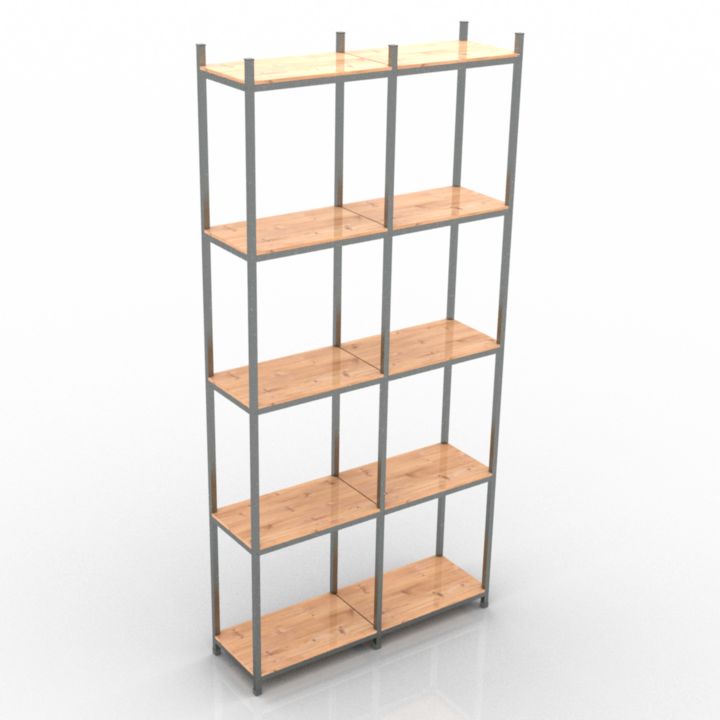 shelving set 02 3D Model Preview #92fdb940