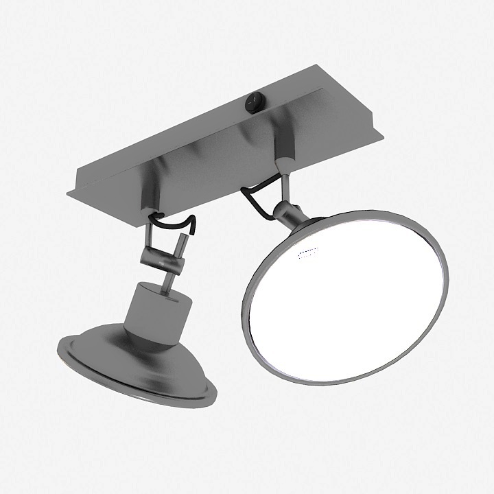 globo aaron spot two lamp 3D Model Preview #ff9b6524