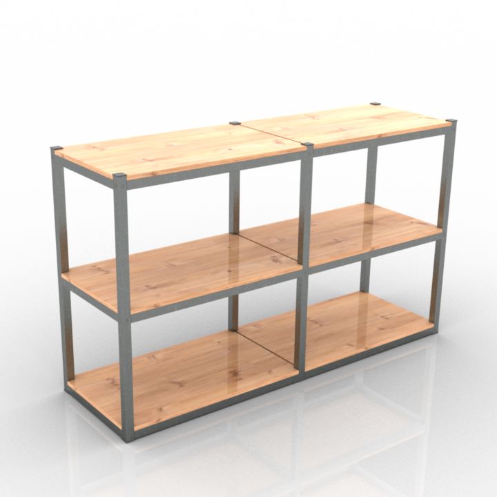 shelving set 03 3D Model Preview #64771c9a