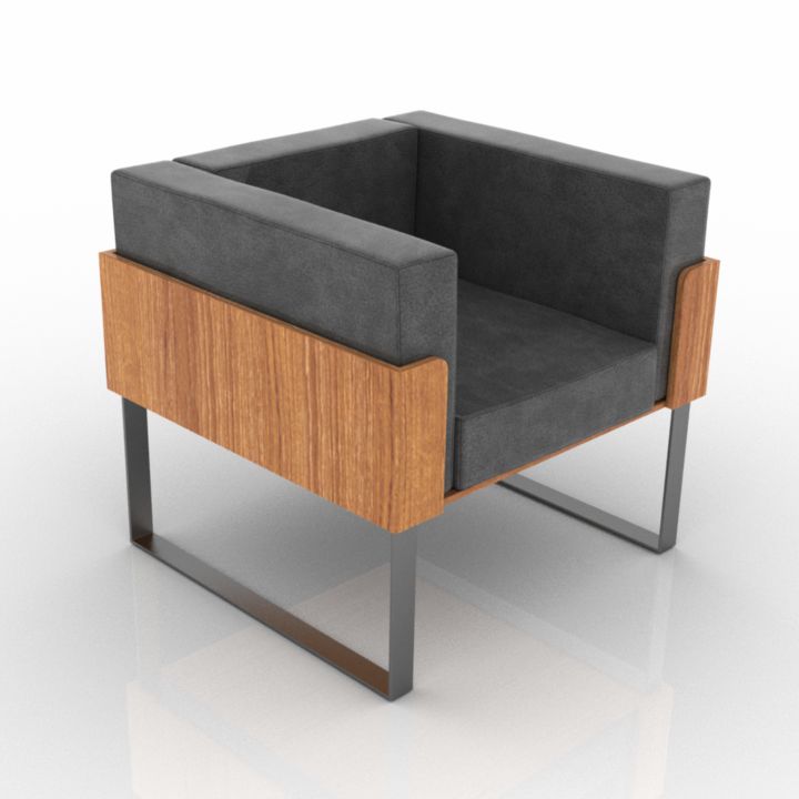 alex de rouvray design severin armchair 3D Model Preview #3348ae49