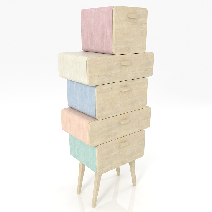 locker commode cloude 3D Model Preview #6e915777