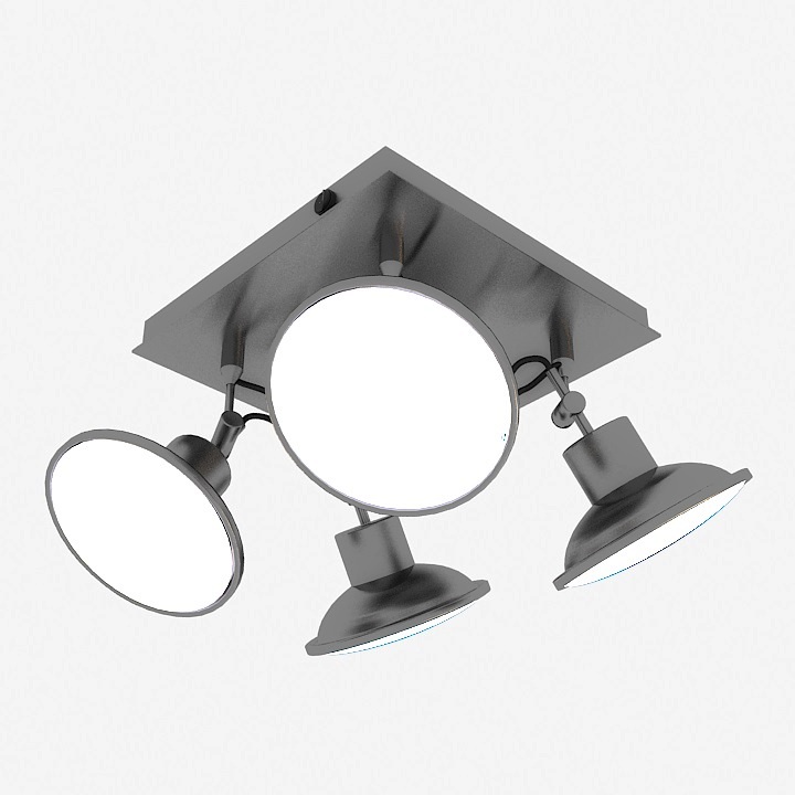 globo aaron spot 4 lamp 3D Model Preview #95a2d00a