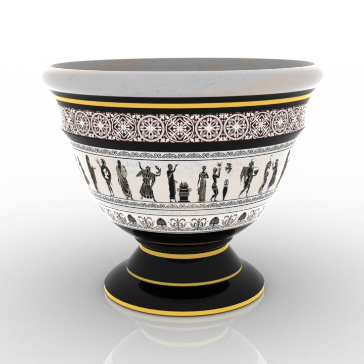 antique vase 3 decor 3D Model Preview #e814ad90
