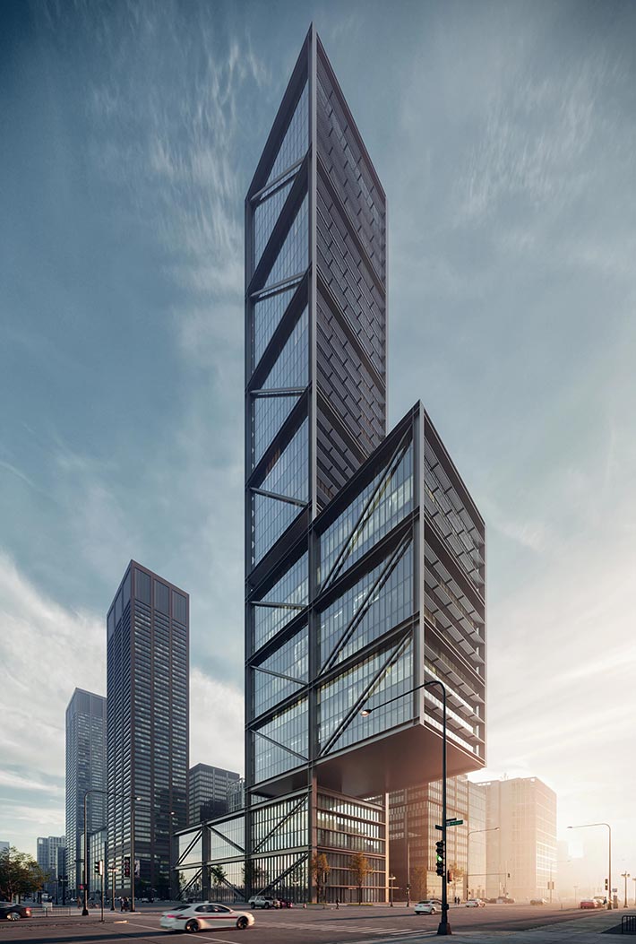 Triada Tower by Fundamental Architects, Chicago, IL, USA