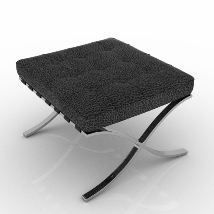 barcelona pouf 3D Model Preview #4bb43159