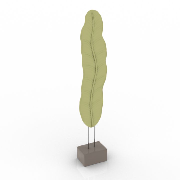 banana leaf decor statue 3D Model Preview #939dba2a
