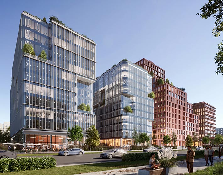 NUVO mixed-use district by MVRDV, Kyiv, Ukraine