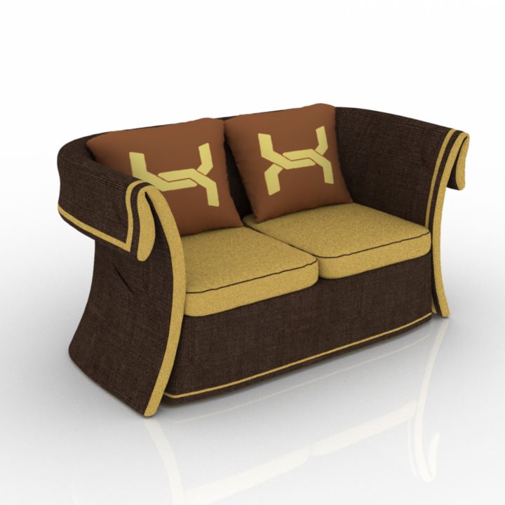 colombocouture art4614 dv2a sofa 3D Model #f36ed7e3
