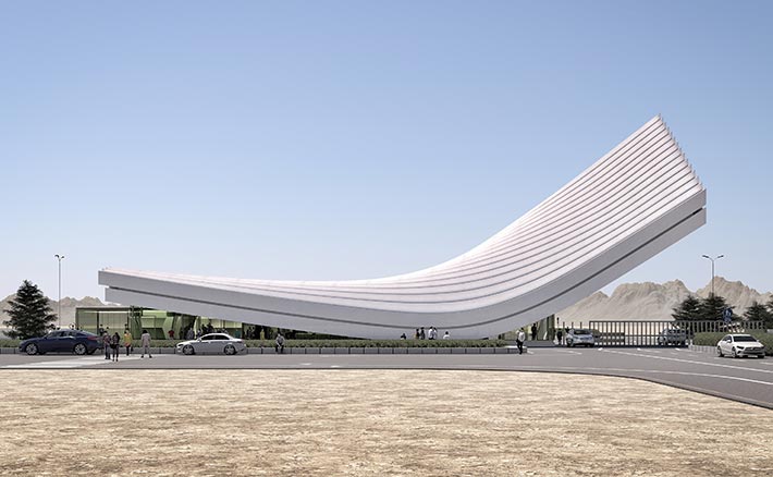 Pars Steel plant's gateway, Sabzawār, Iran