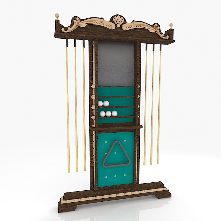 Cue stand 3D model large preview