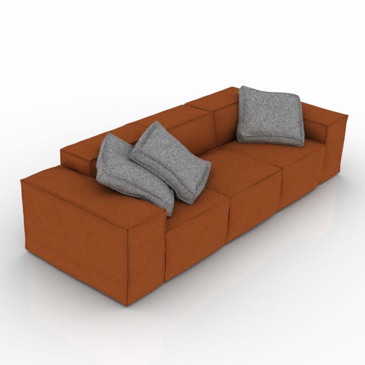 blanche melia sofa 3D Model Preview #70cadfd7