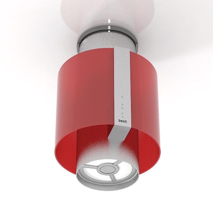 luster best salina red & white chandelier 3D Model Preview #811be67f