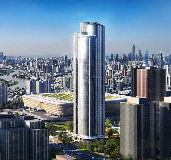 Huanggang Skyscraper by Aedas, Shenzhen, China