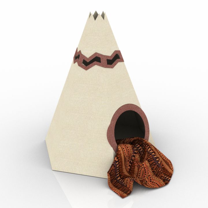 tent wigwam childrens toy 3D Model Preview #fcfea91e