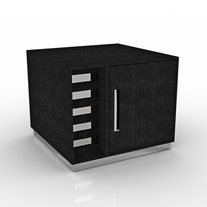 bed hitech nightstand 3D Model Preview #1ea497de