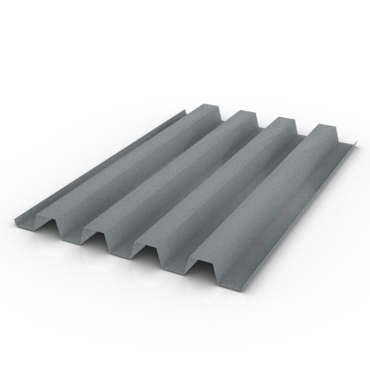 Corrugated sheet 3D model large preview