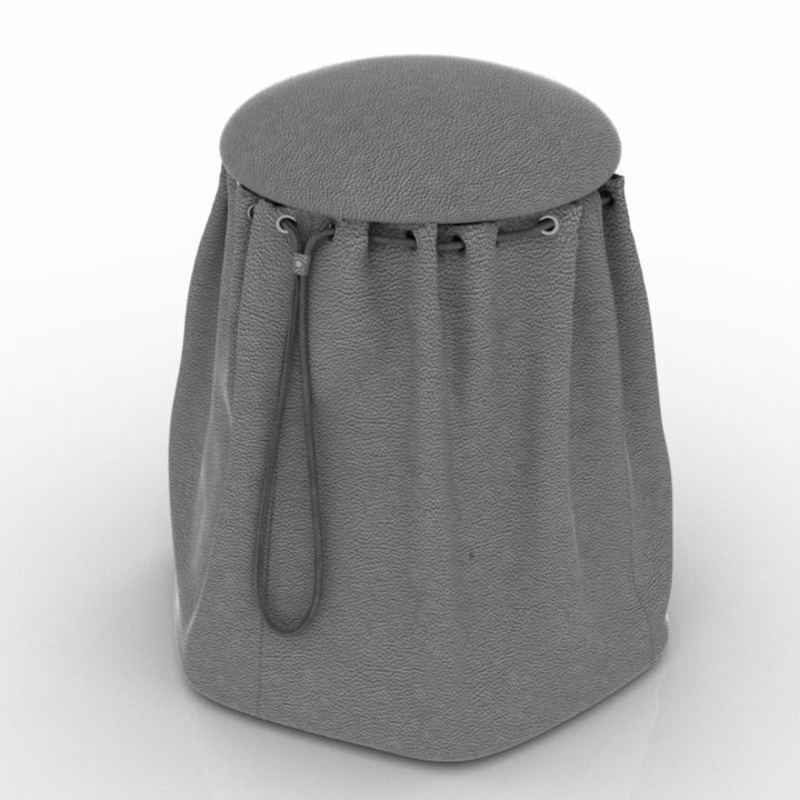 Pouf 3D model large preview