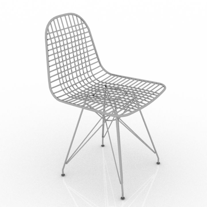 eames wire chair herman Мiller 3D Model Preview #47217d5f