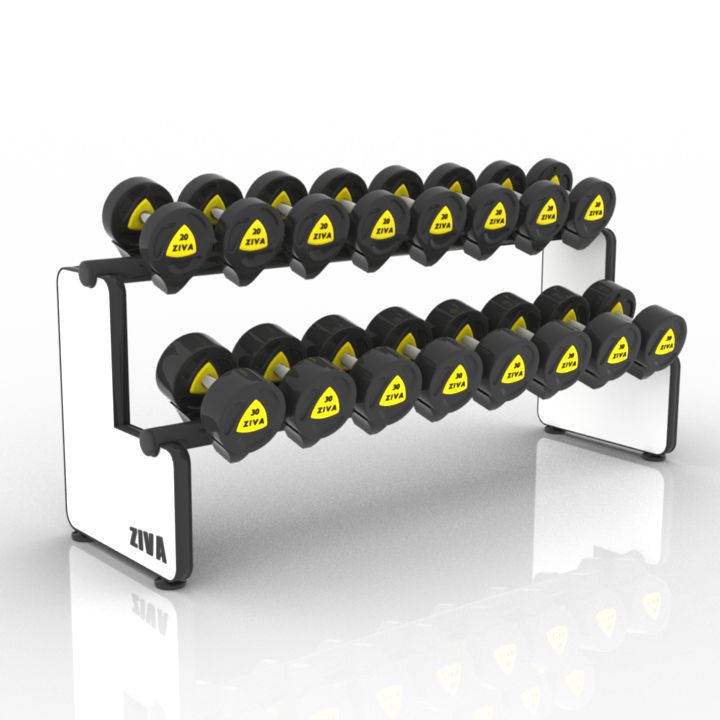 dumbbell rack horizontal ziva gym 3D Model Preview #b16eaeed