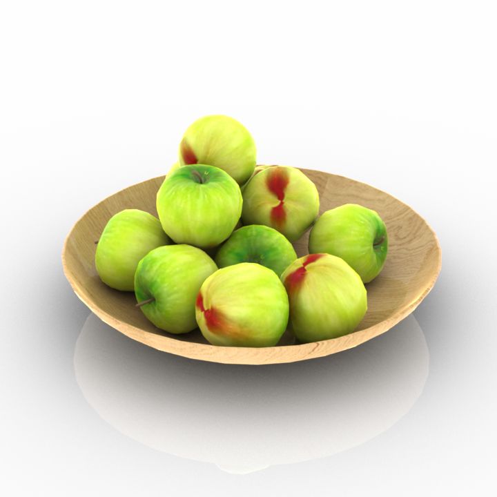Apples 3D model large preview