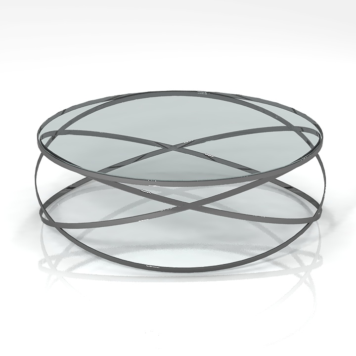 Coffee table 3D model large preview
