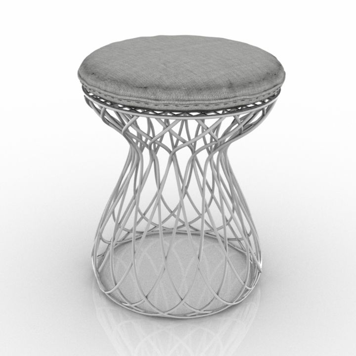 emu re-trouve stool chair 3D Model Preview #7c0fd5e3