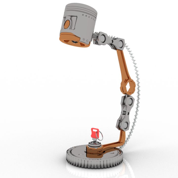 desk lamp brut steampunk 3D Model Preview #0aa8dd08