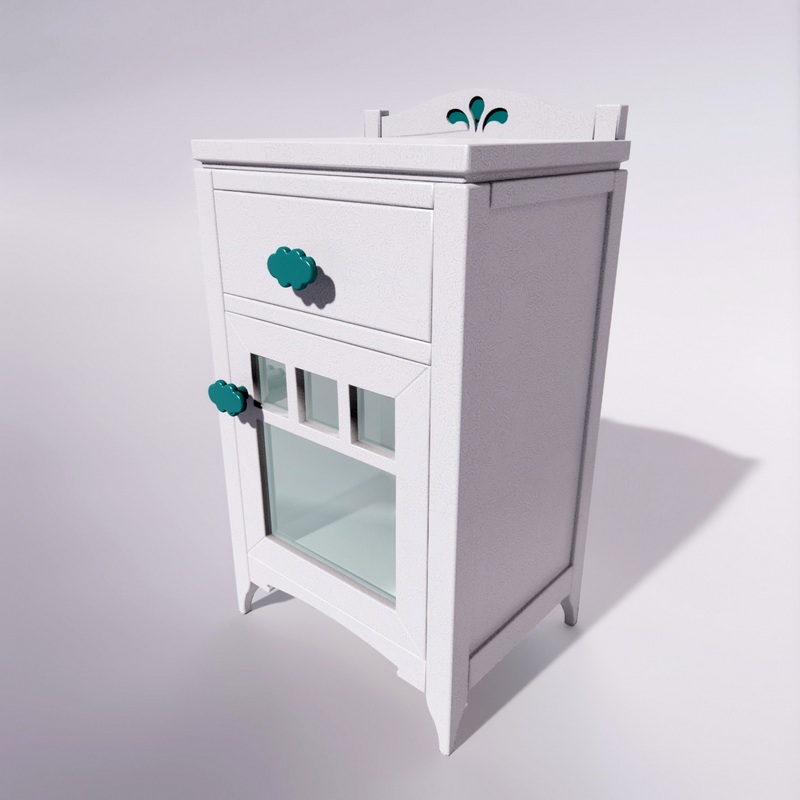 Nightstand 3D model large preview